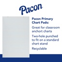 White 24" x 36" 1" Ruled Short Way Primary Chart Pad 100 Sheets