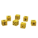 Yellow 16mm Foam Spot & Number Dice Bag of 200