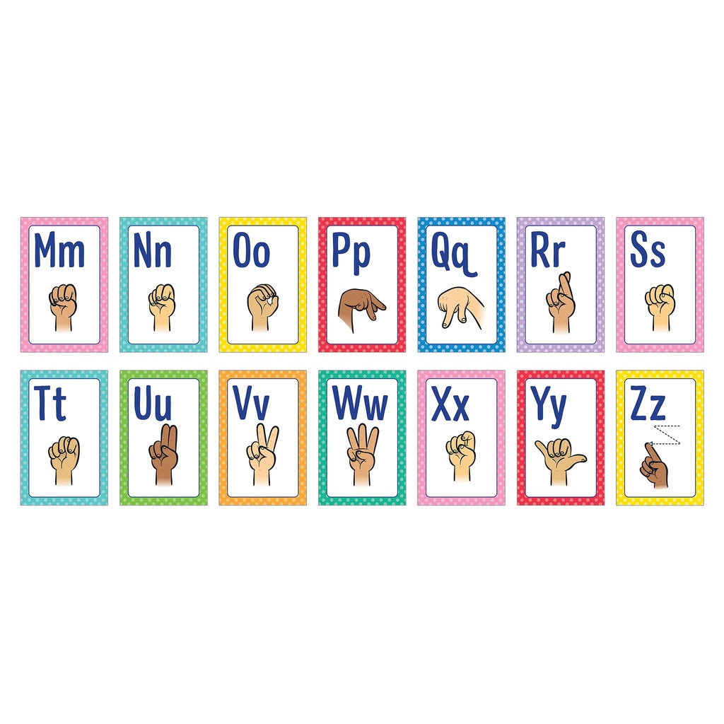 Sign Language Alphabet Mini Posters Set