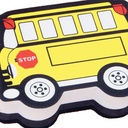 School Bus Magnetic Whiteboard Erasers 6ct