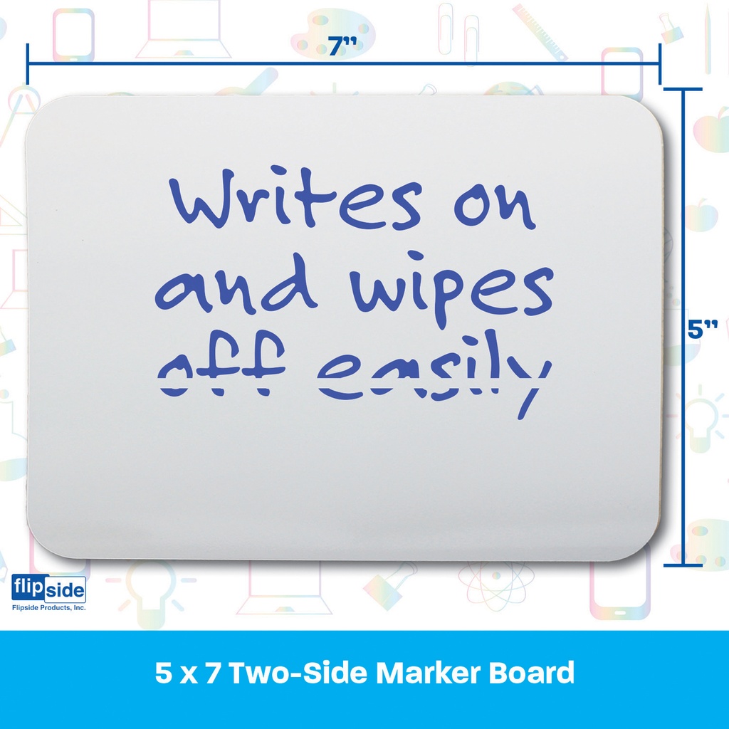 5" x 7" Two-Sided Dry Erase Board