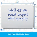 6" x 9" Two-Sided Dry Erase Board