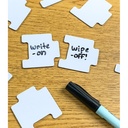 Write-On/Wipe-Off: 52 Blank Puzzle Pieces Manipulatives Grade PK-2