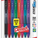 Assorted EnerGel-X Retractable Medium Line Liquid Gel Pen 8-Pack