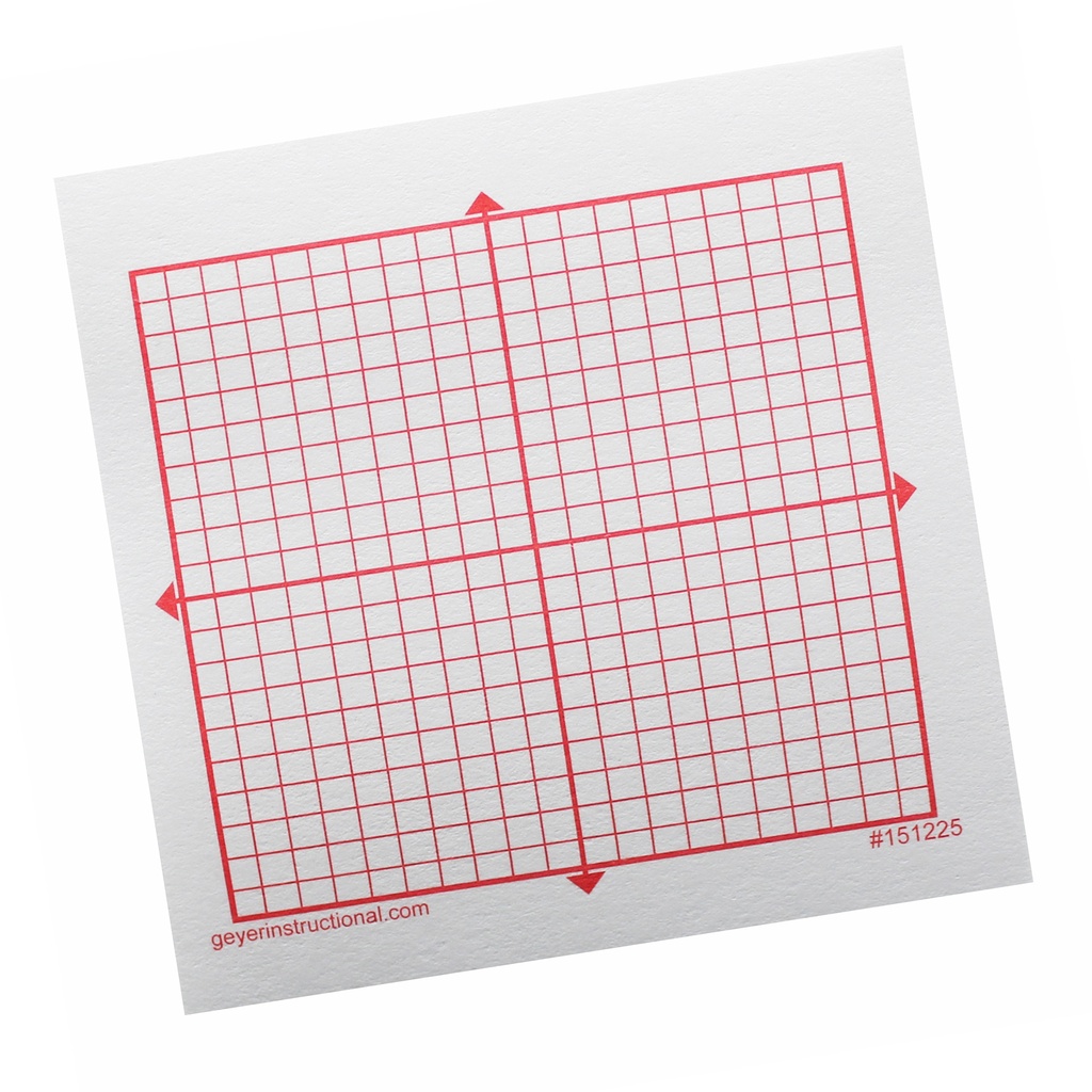 XY Axis 20 x 20 Square Grid Graphing 3M Post-it® Notes 4 Pads