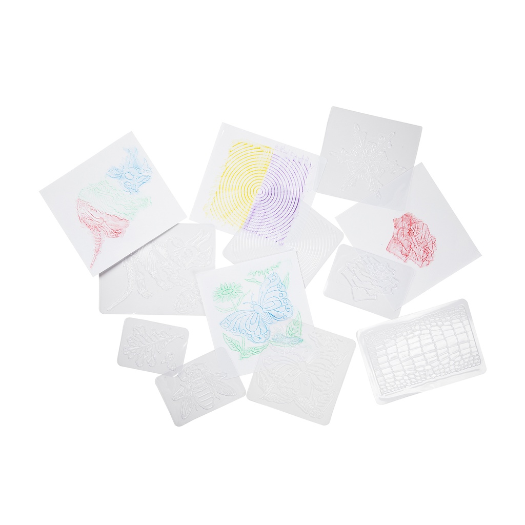 Flowers Rubbing Plates Pack of 16