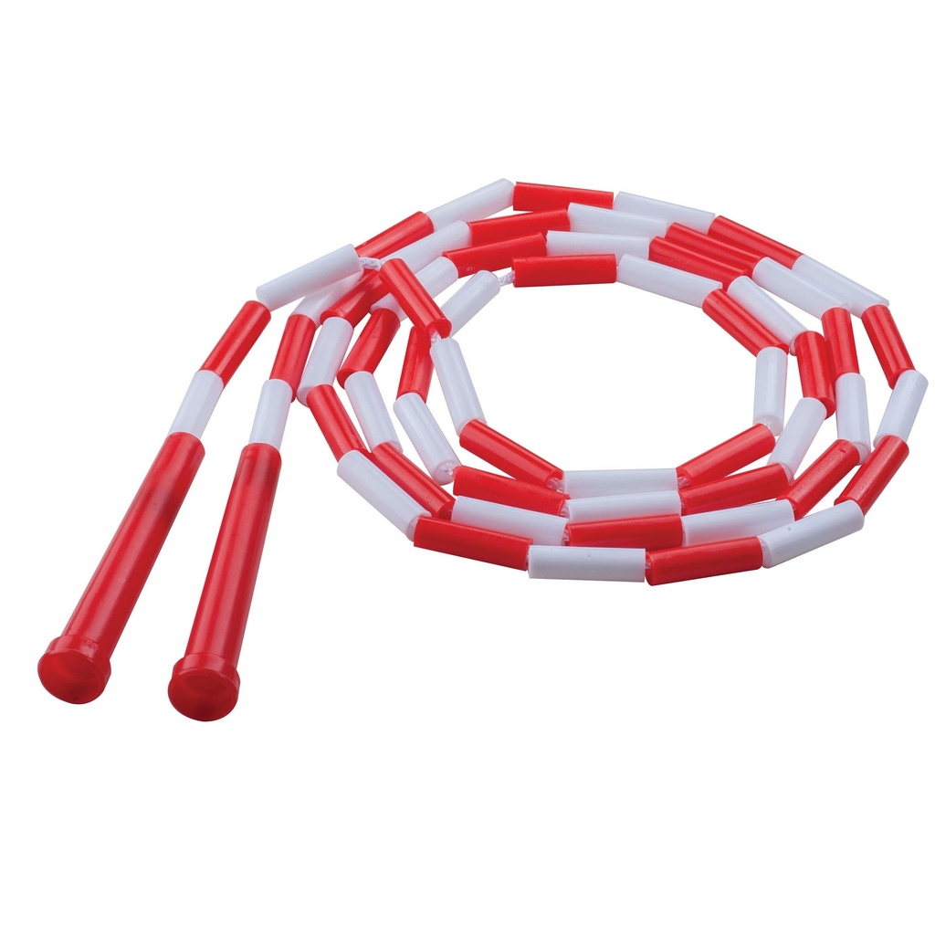 Red & White 7' Plastic Segmented Jump Ropes Pack of 12