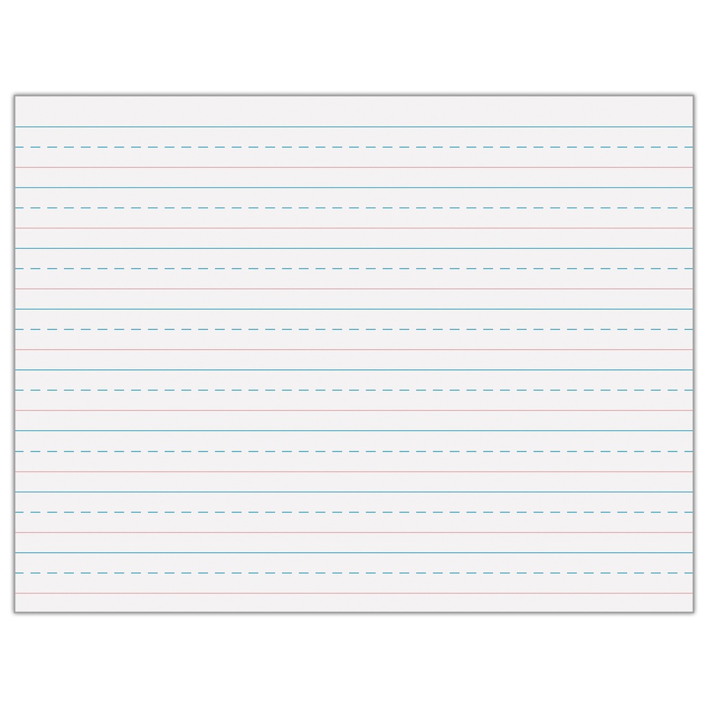 10 1/2" x 8" D'Nealian/Zaner-Bloser Multi-Program 5/8" x 5/16" x 5/16" Ruled Long Handwriting Tablets Pack of 12