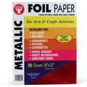 Assorted 10" x 13" Metallic Foil Paper 10 Sheets