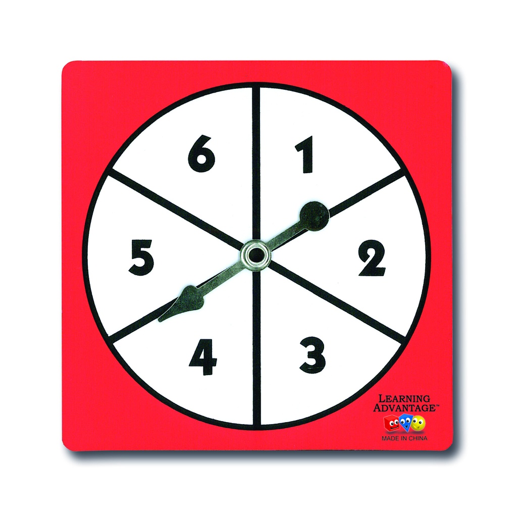 1-6 Number Spinners Set of 5