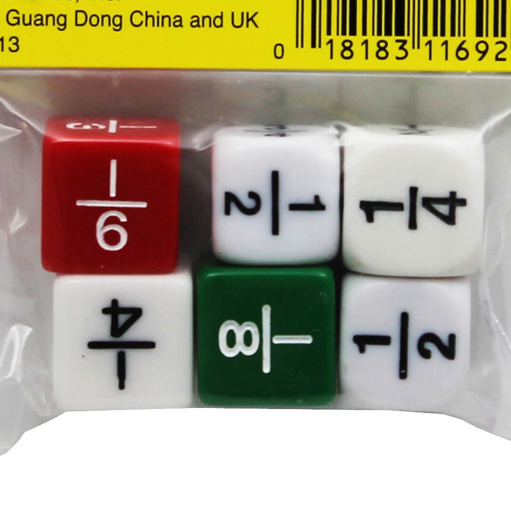 Fraction Dice Set Pack of 6