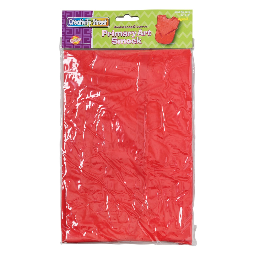 Red 22" x 16", Vinyl Primary Art Smocks Pack of 3