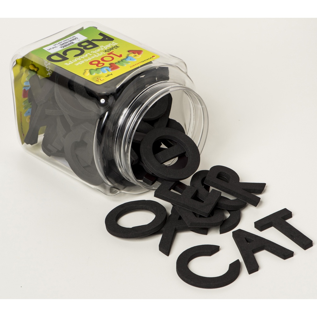 Foam Fun!™ Uppercase Black Magnetic Letters