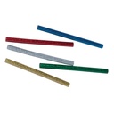 Assorted Glitter 4" x 0.31" Hot Glue Sticks 12 Pieces