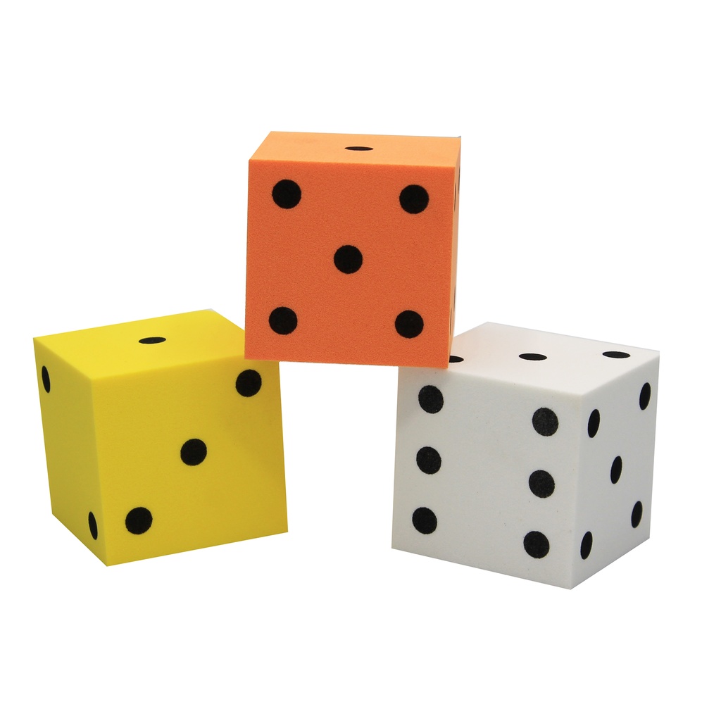 Assorted 2"Foam Spot Dice Bag of 36