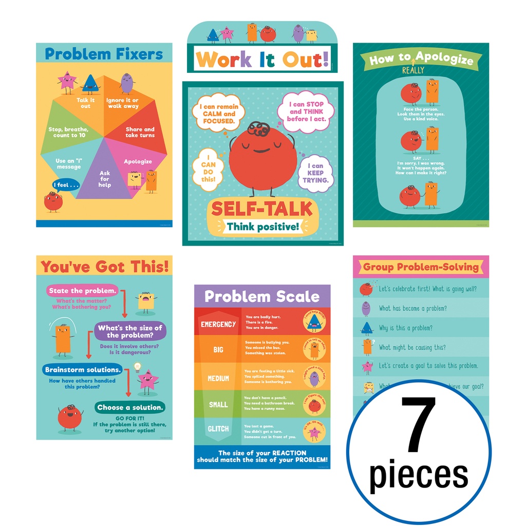 Social Problem-Solving Bulletin Board Set 7 Pieces