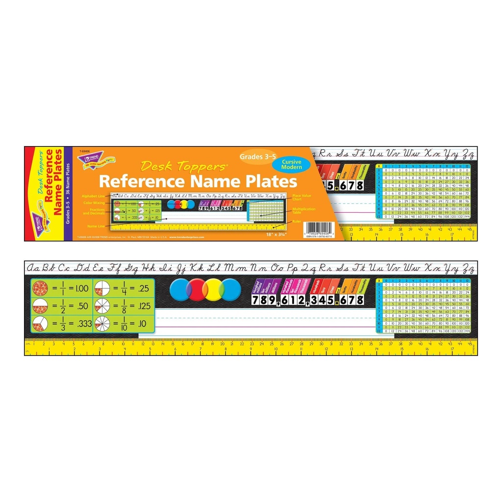 Grades 3-5 Modern Desk Toppers® Reference Name Plates 36 ct