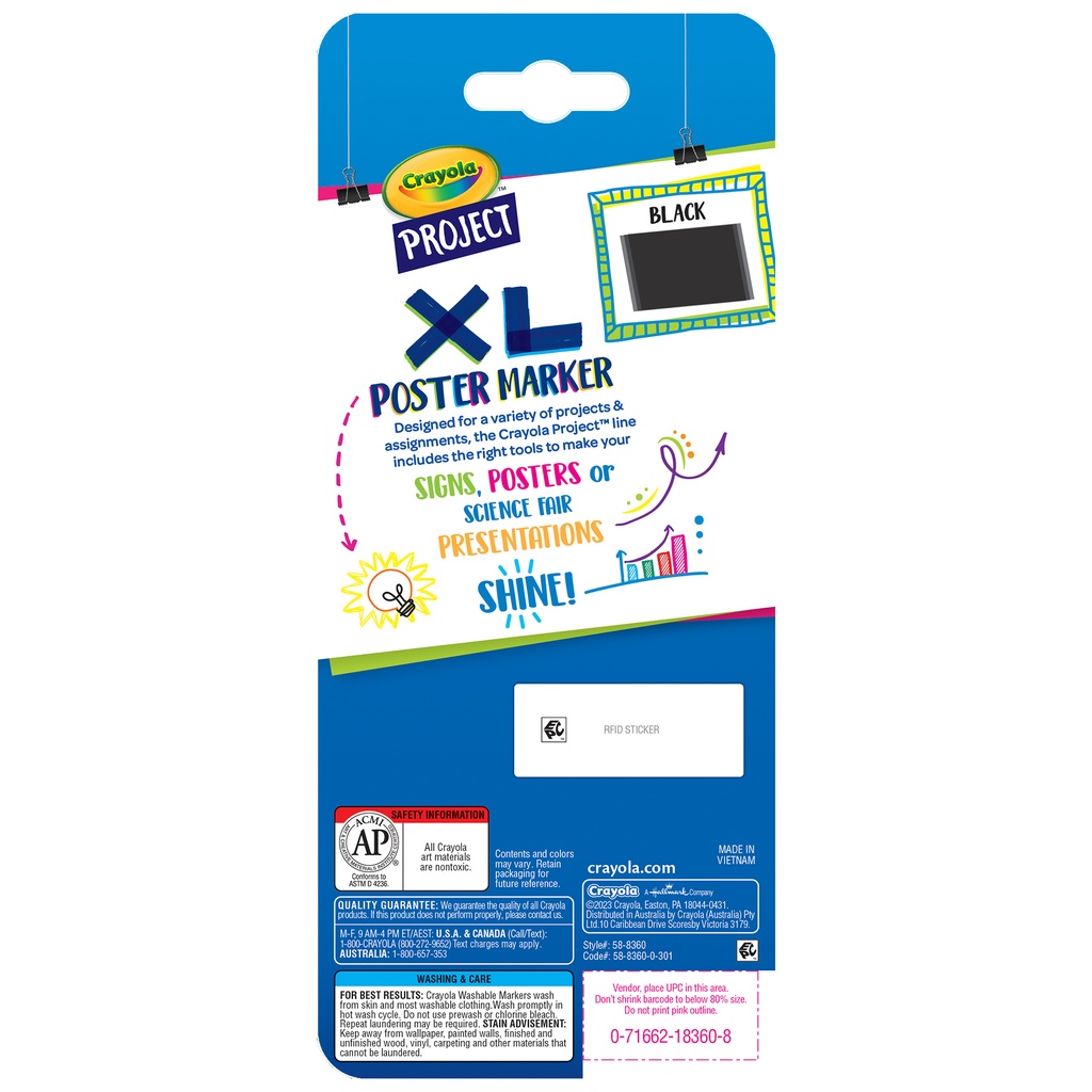 Single Black Crayola® Project XL Poster Marker