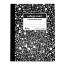 College Ruled Black Marble Composition Notebooks Pack of 12