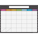 Black & White Dots Calendar 13" x 9 1/2" Smart Poly PosterMat Pals Pack of 10