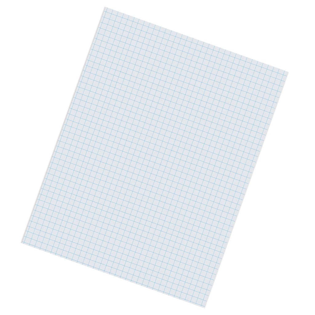 White 8 1/2" x 11" 1/4" Quadrille Ruled Graphing Paper 500 Sheets