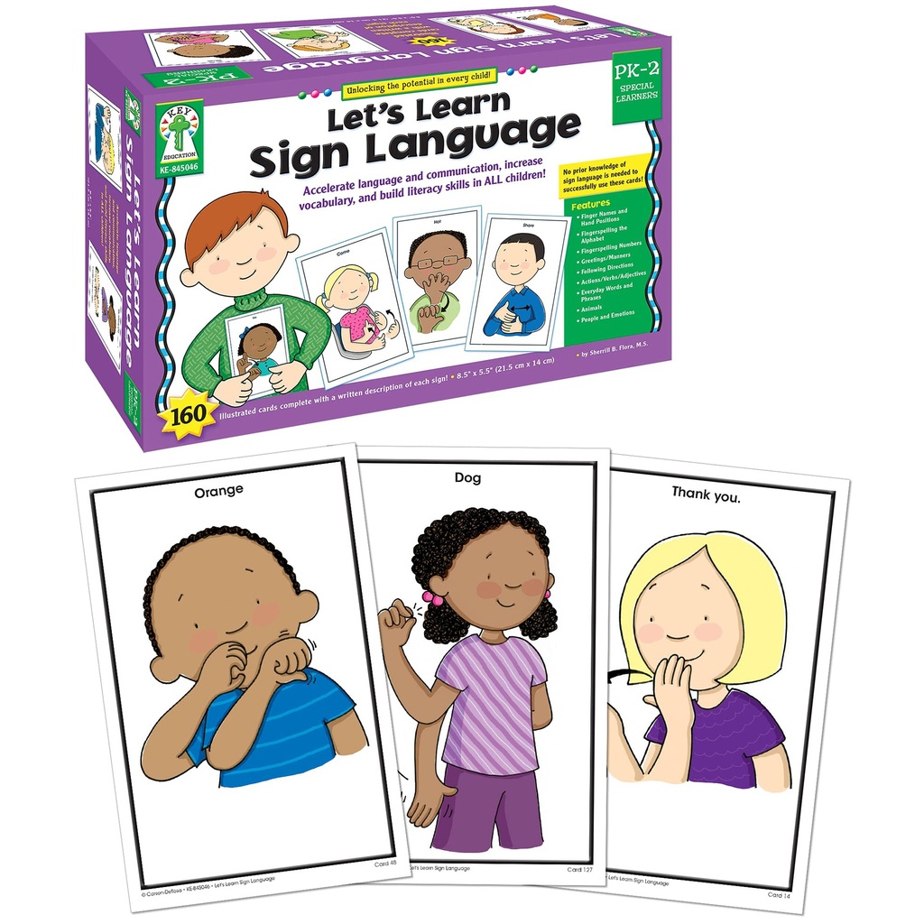 Let's Learn Sign Language Learning Cards