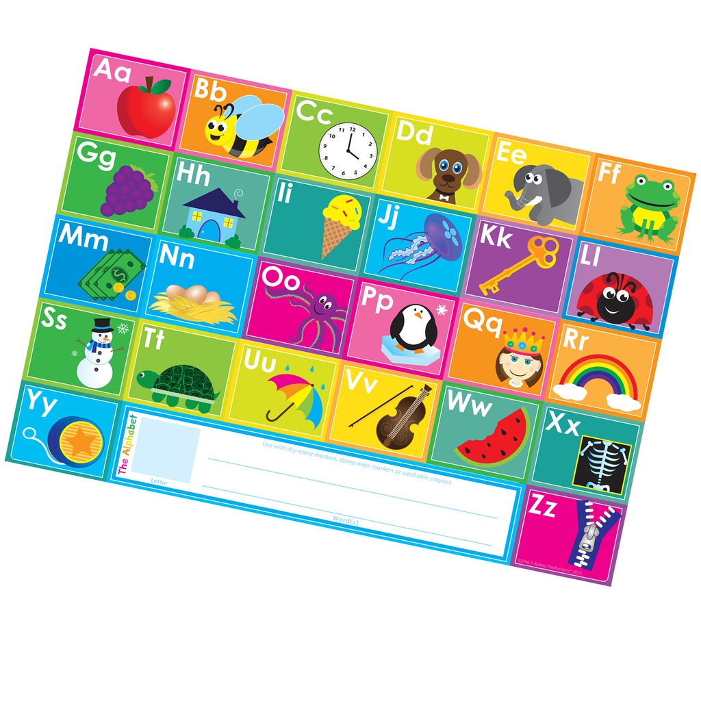 ABC's 13" x 19" Learning Placemat Pack of 10