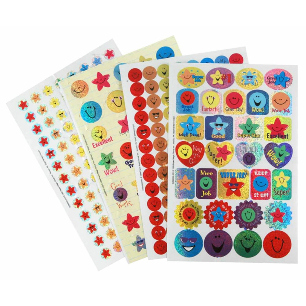 Stars & Smiles Sparkle Sticker Books 6ct