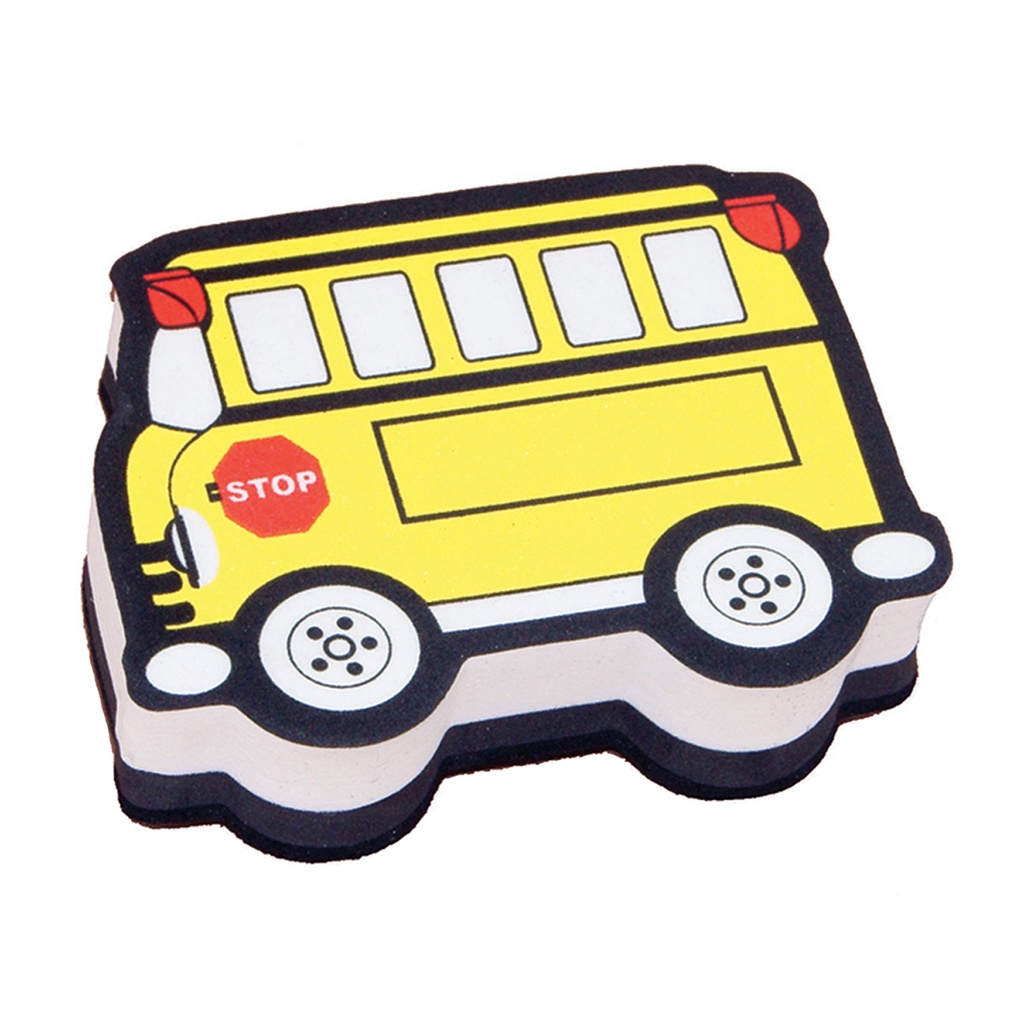 School Bus Magnetic Whiteboard Erasers 6ct