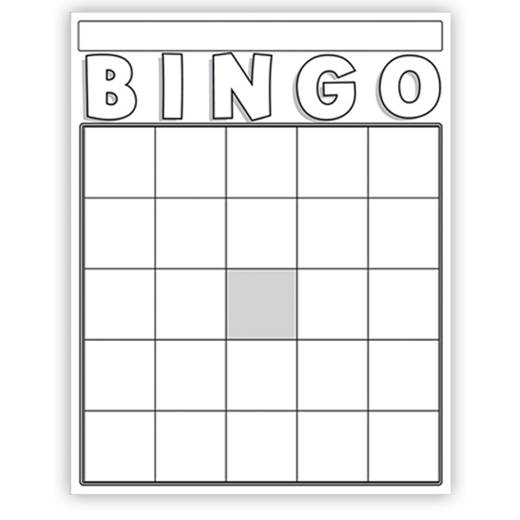 White 7 1/2" x 8 3/4" Blank Bingo Cards Pack of 36