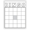 White 7 1/2" x 8 3/4" Blank Bingo Cards Pack of 36