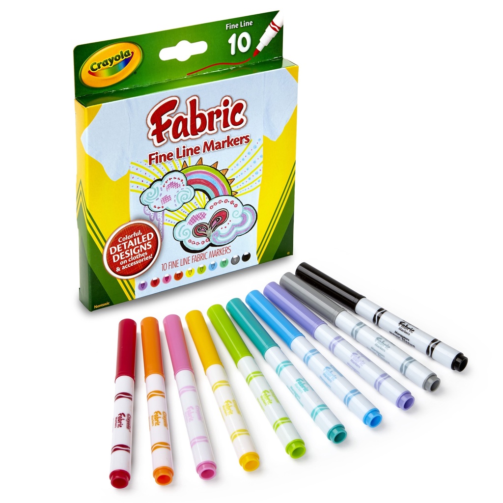 Fine Line Fabric Markers 10 Count