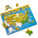 U.S.A. Map Wooden Puzzle