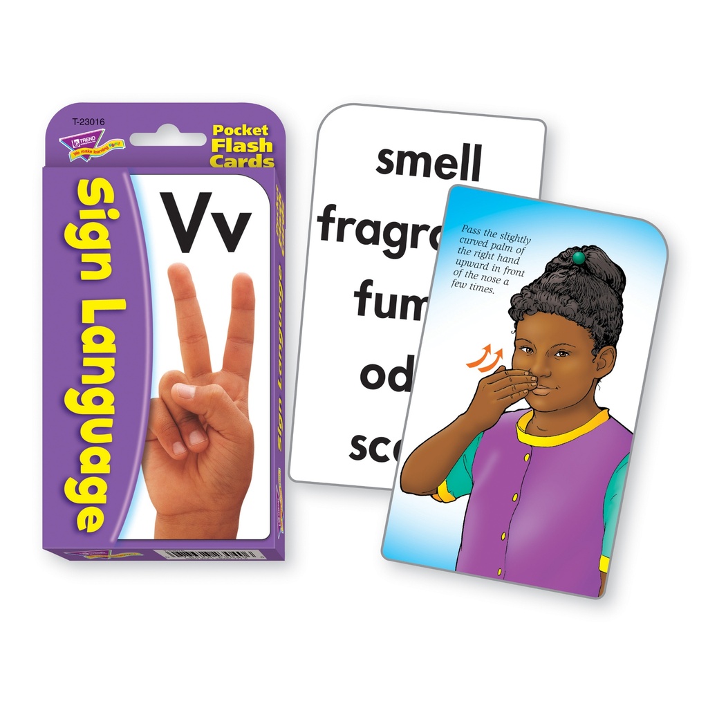 Sign Language Pocket Flash Cards