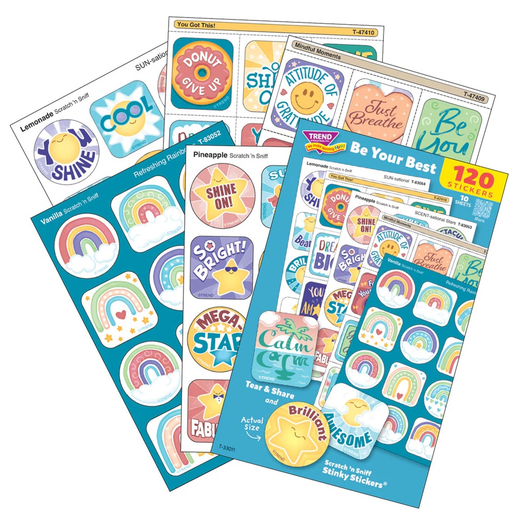 Be Your Best Mixed Stickers Variety Pack Pack of 120