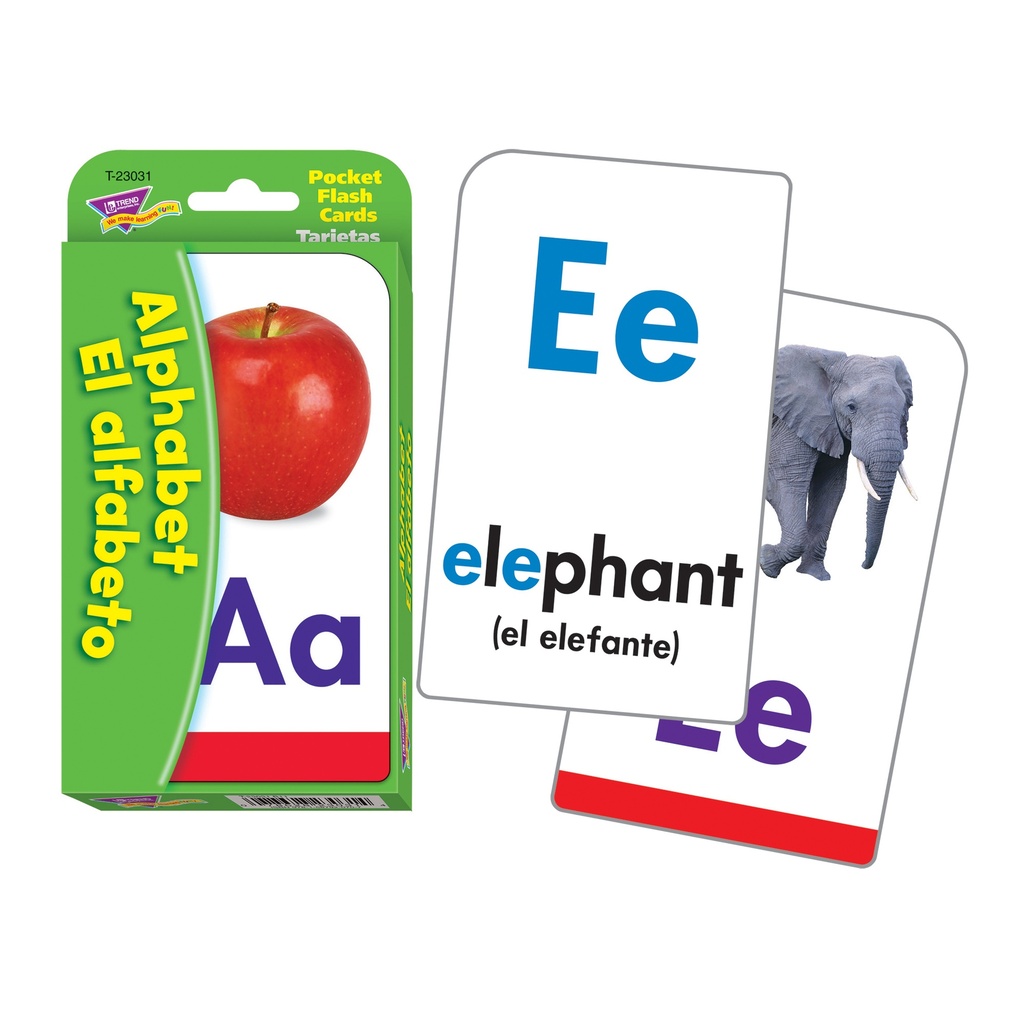 English/Spanish Alphabet/El Alfabeto Pocket Flash Cards