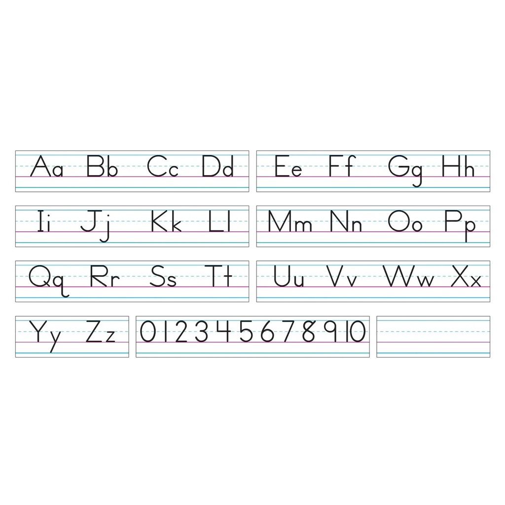 Basic Alphabet Zaner-Bloser Manuscript Bulletin Board Set