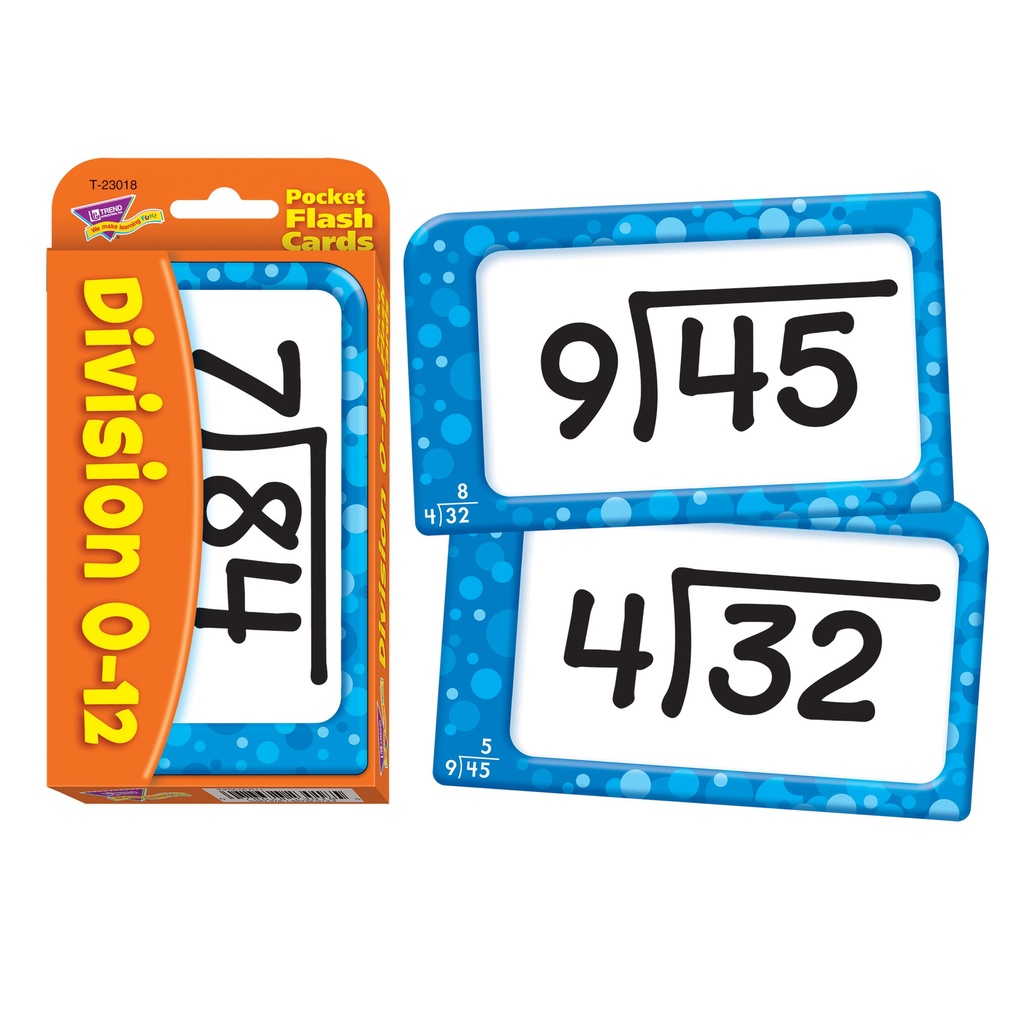 Division 0-12 Pocket Flash Cards