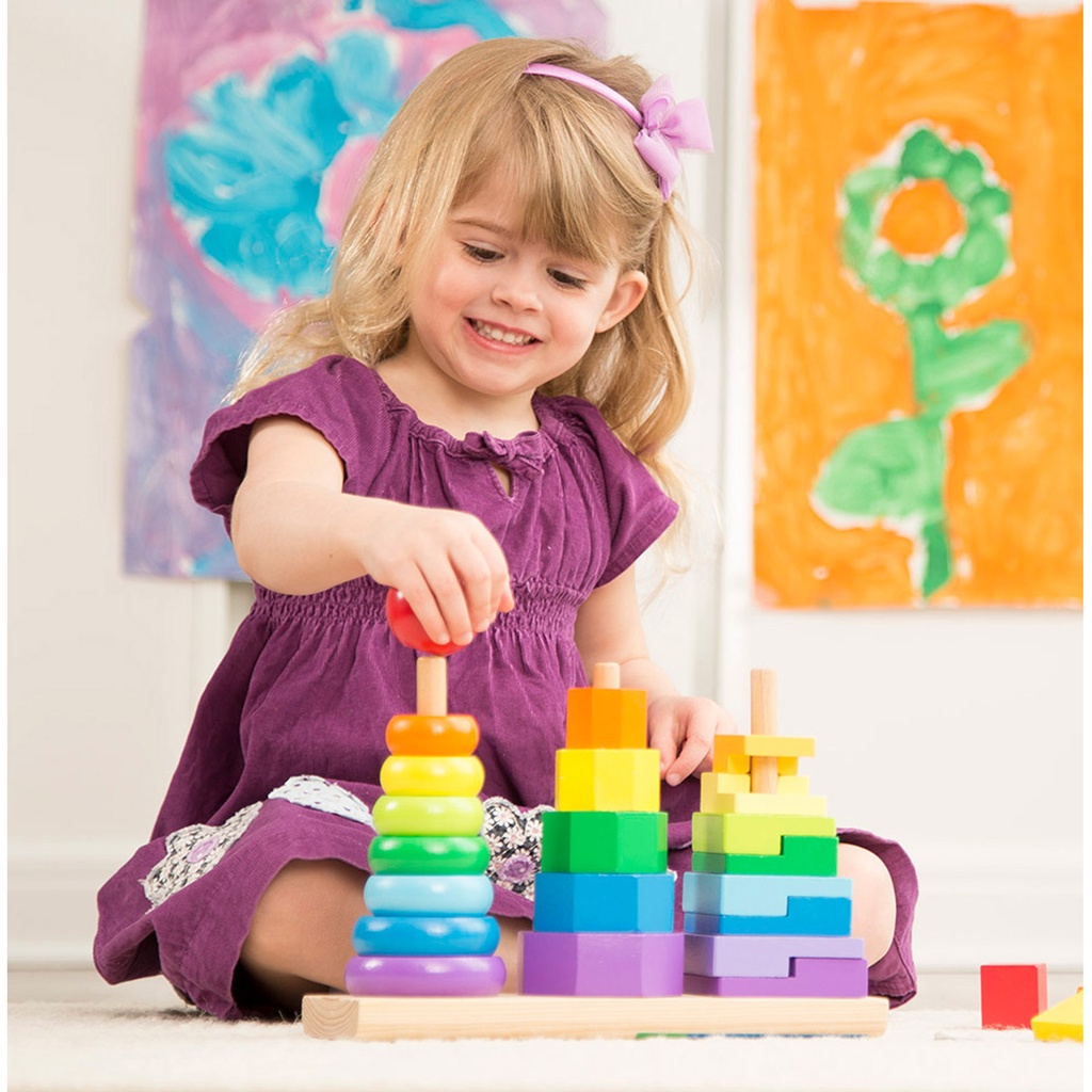 Geometric Stacker Toddler Toy