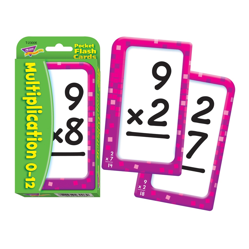 Multiplication 0-12 Pocket Flash Cards