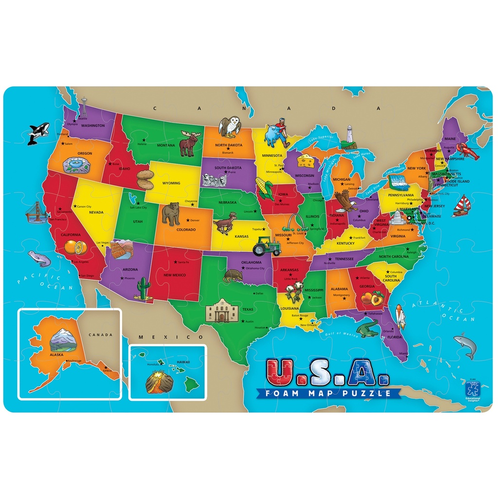 USA Foam Map Puzzle