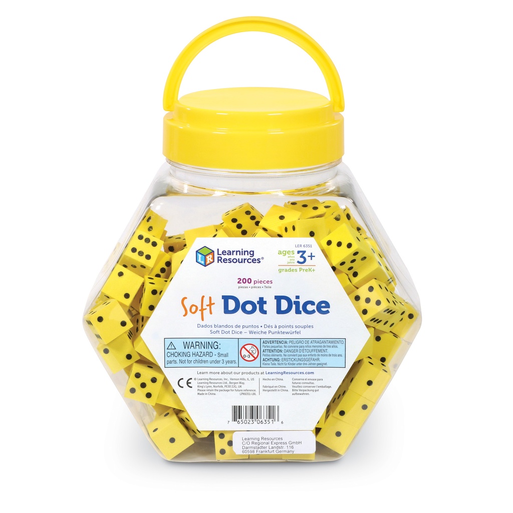 Soft Foam Dot Dice 200 Count