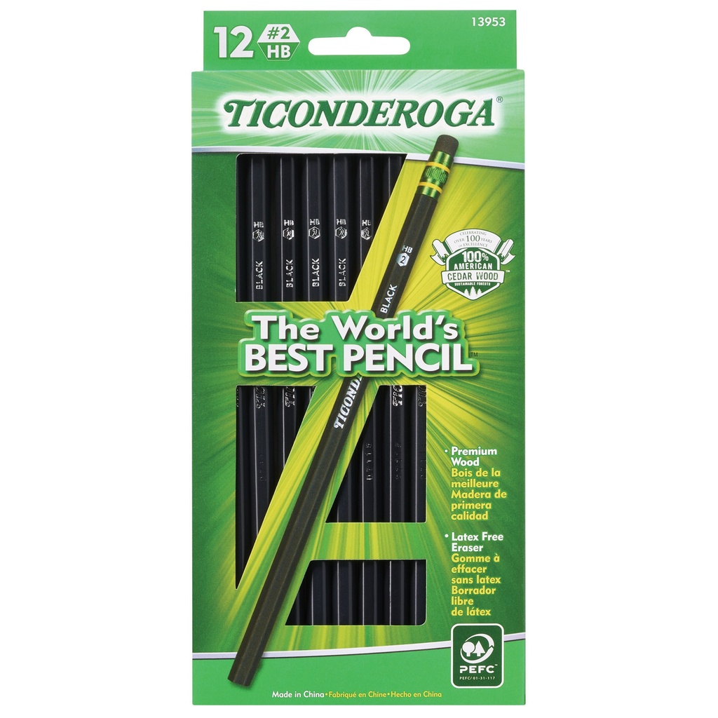 Black Wood-Cased Pencils 12 Count