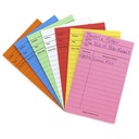 Assorted Bright Library Cards Pack of 50