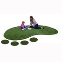 GreenSpace 18" Round Artificial Turf Sitting Spots set of 12