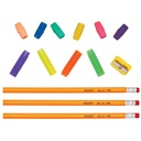 #2 Pencils, Erasers, Pencil Grips Variety Pack