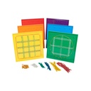 5 x 5 Grid / 24 Pin Circular Array Double-Sided Geoboard Set of 6