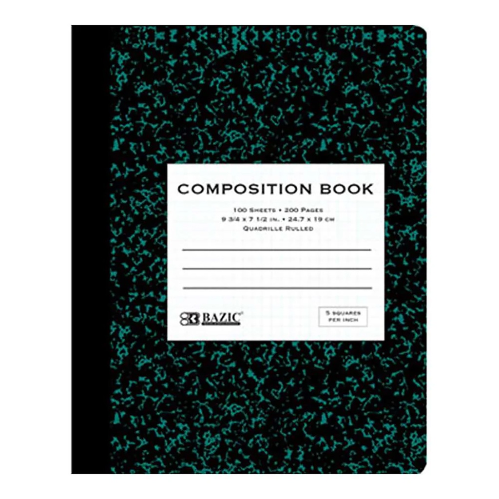 5-1" Quad-Ruled Marble Premium Composition Books Pack of 6