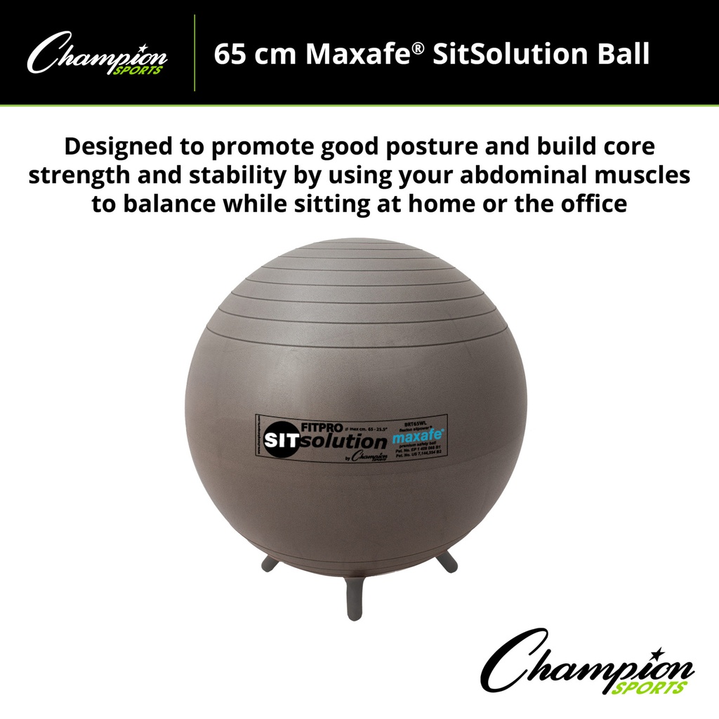 65cm MAXAFE® Sitsolution Ball with Stability Legs