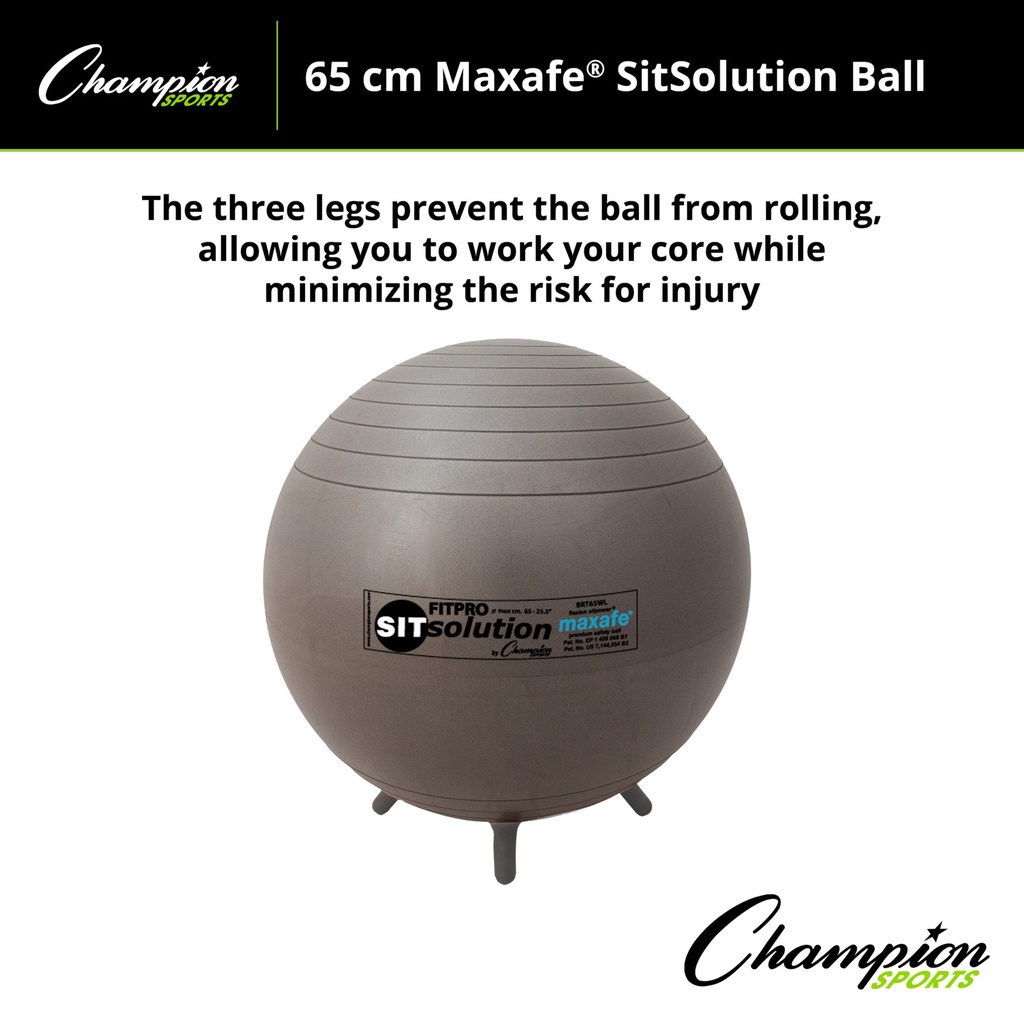 65cm MAXAFE® Sitsolution Ball with Stability Legs